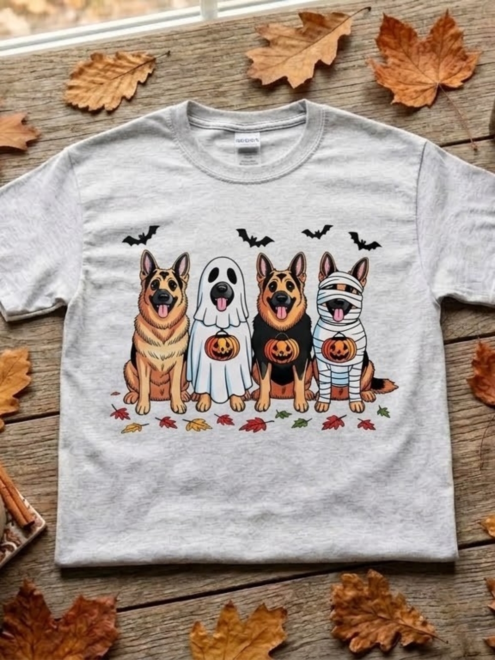 Womens Halloween Sheppard Dog Mom Trendy Shirt